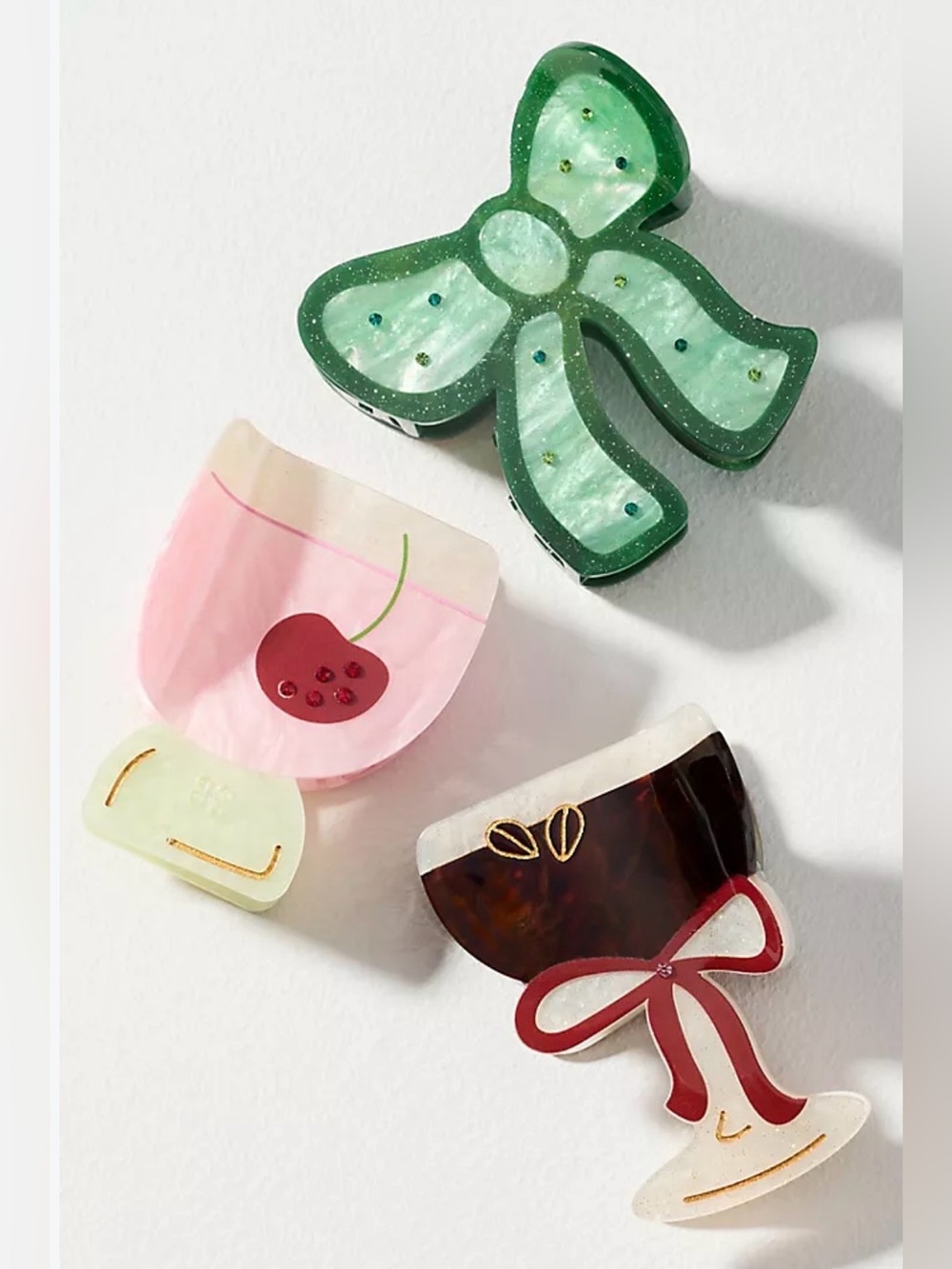 NEW! Anthropologie x Frasier Sterling Cocktail Hair Claws, Set of 3